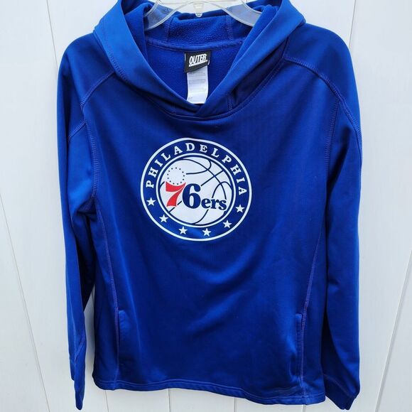 Philadelphia 76ers Hoodie Sweatshirt NBA Basketball Size Youth XL Blue - Picture 5 of 7